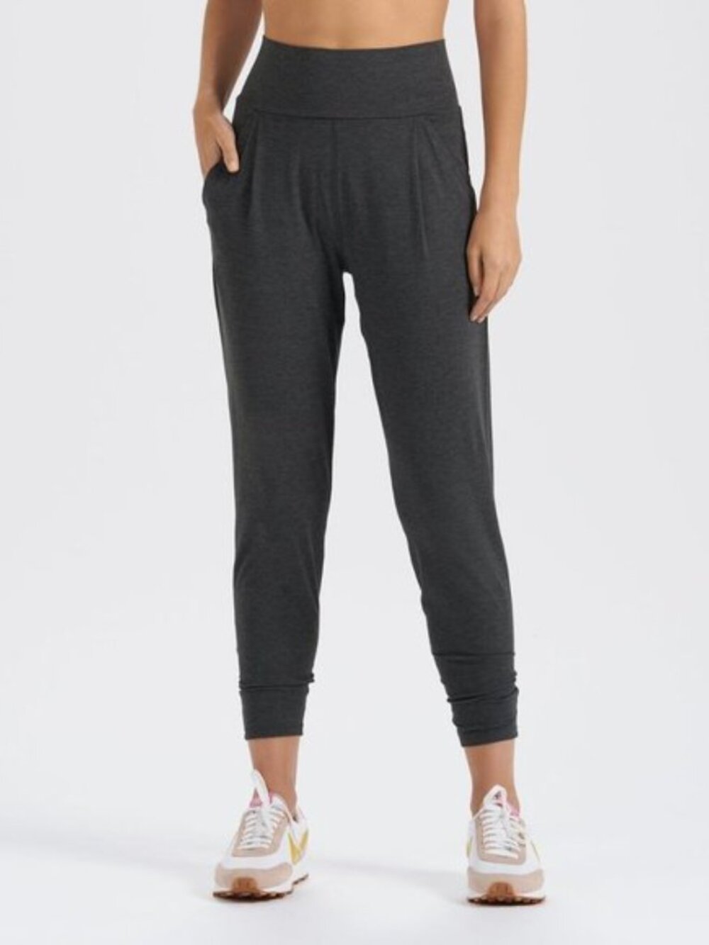 Vuori Lux At Ease Pant Harem High Waisted Jogger Dark Gray Women's XS